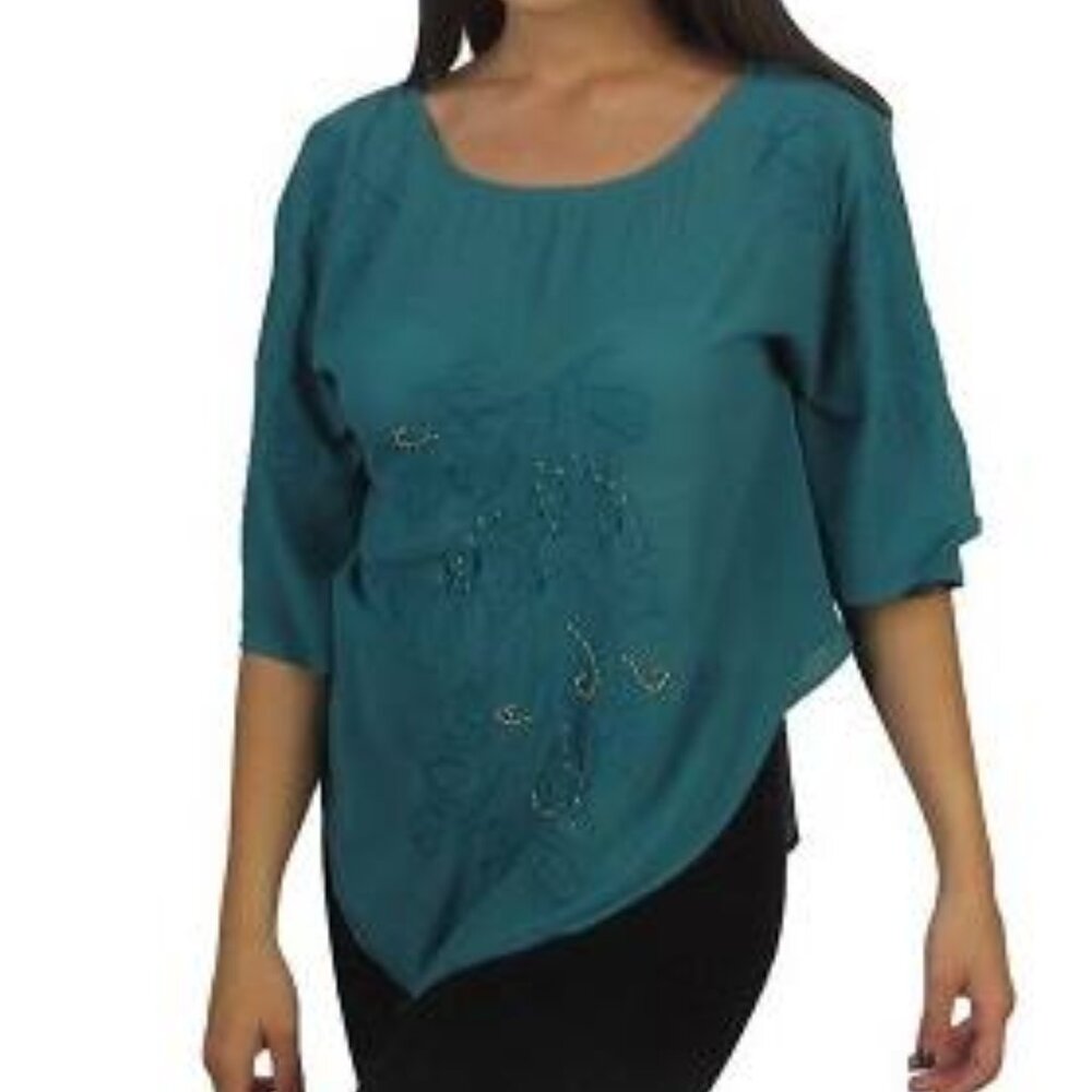 Poncho style blouse